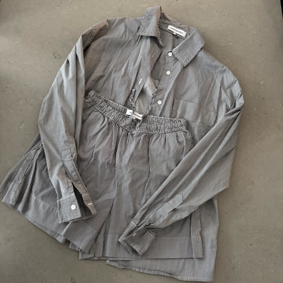 Button-Up Poplin Striped Matching Set - Picture 5 of 13